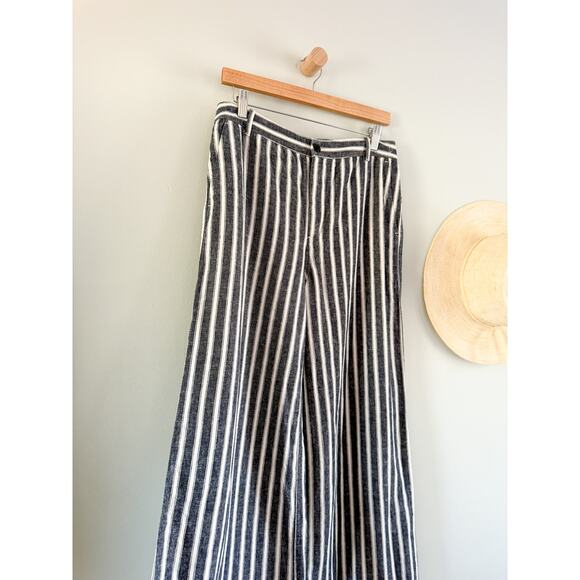 Madewell | NWT | The Tall Zoe Relaxed Wide Pant in Linen-Cotton Blend | Sz T4 - Picture 3 of 11
